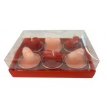 SET 6 CANDELE SAGOM. WARM LOVE